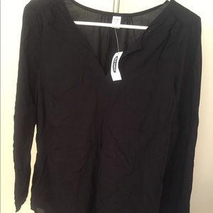 Black maternity blouse